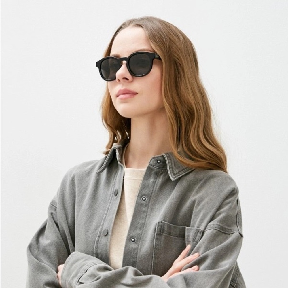 💯- NEW GUCCI Unisex Grey Round Sunglasses GG0825S 005 49mm | Full Packaging